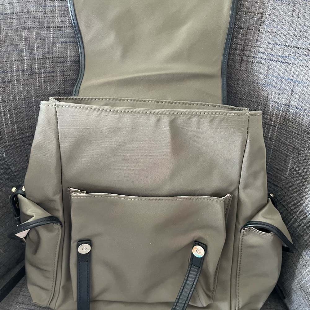 Michael Kors Leila Backpack Nylon Olive Green. Excellent used condition. - Picture 3 of 5
